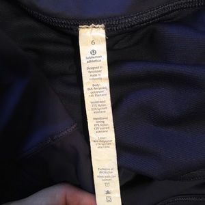 Lululemon size 6 navy speed shorts with 4” length